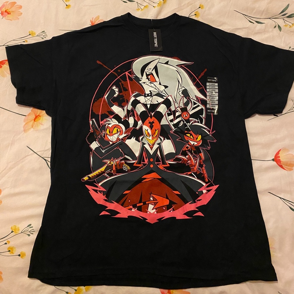 Helluva Boss Black Cartoon T-Shirt XL